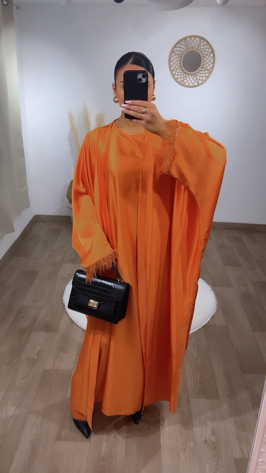 Robe kimono orange